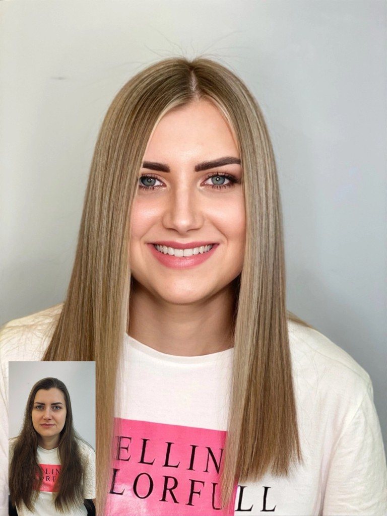 Сложное окрашивание, пример работы